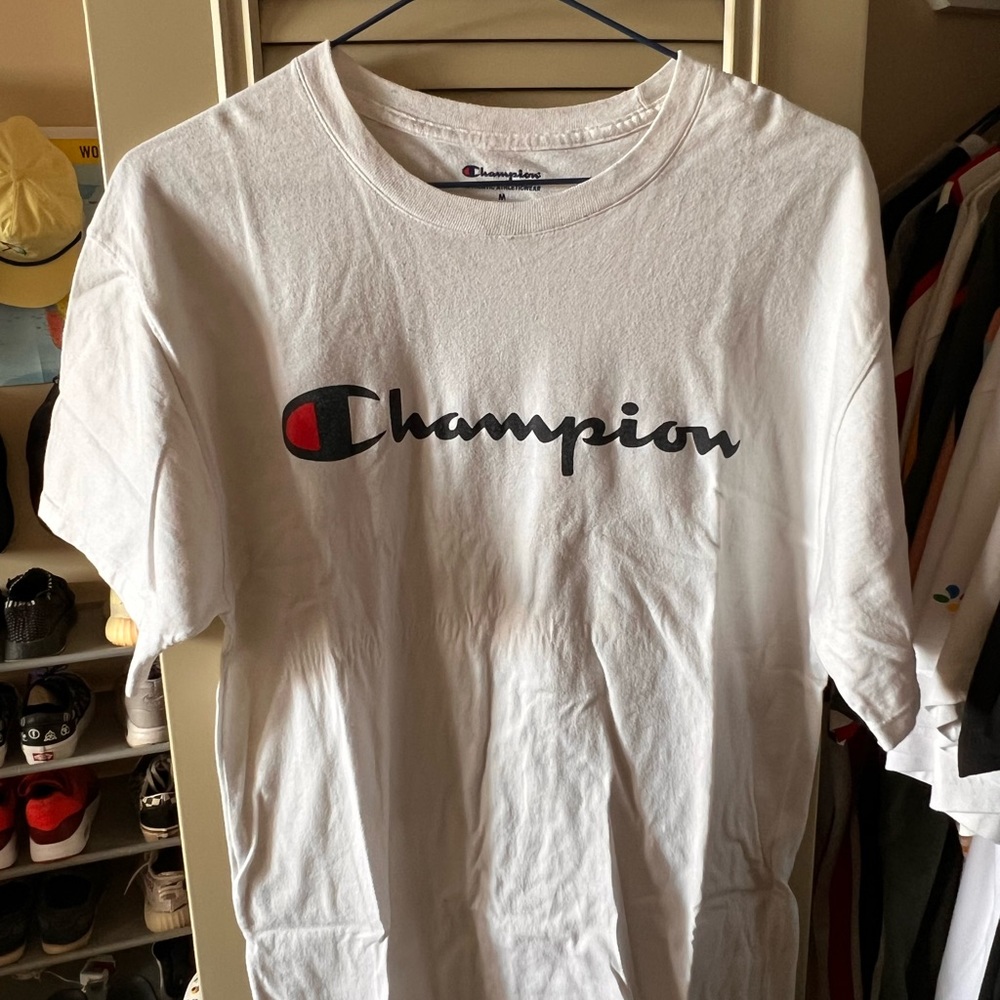 Champion Heritage Script White T-Shirt